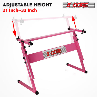 5 Core Keyboard Stand Z Style Height Adjustable Sturdy Piano Riser Lift Holder Stands-1