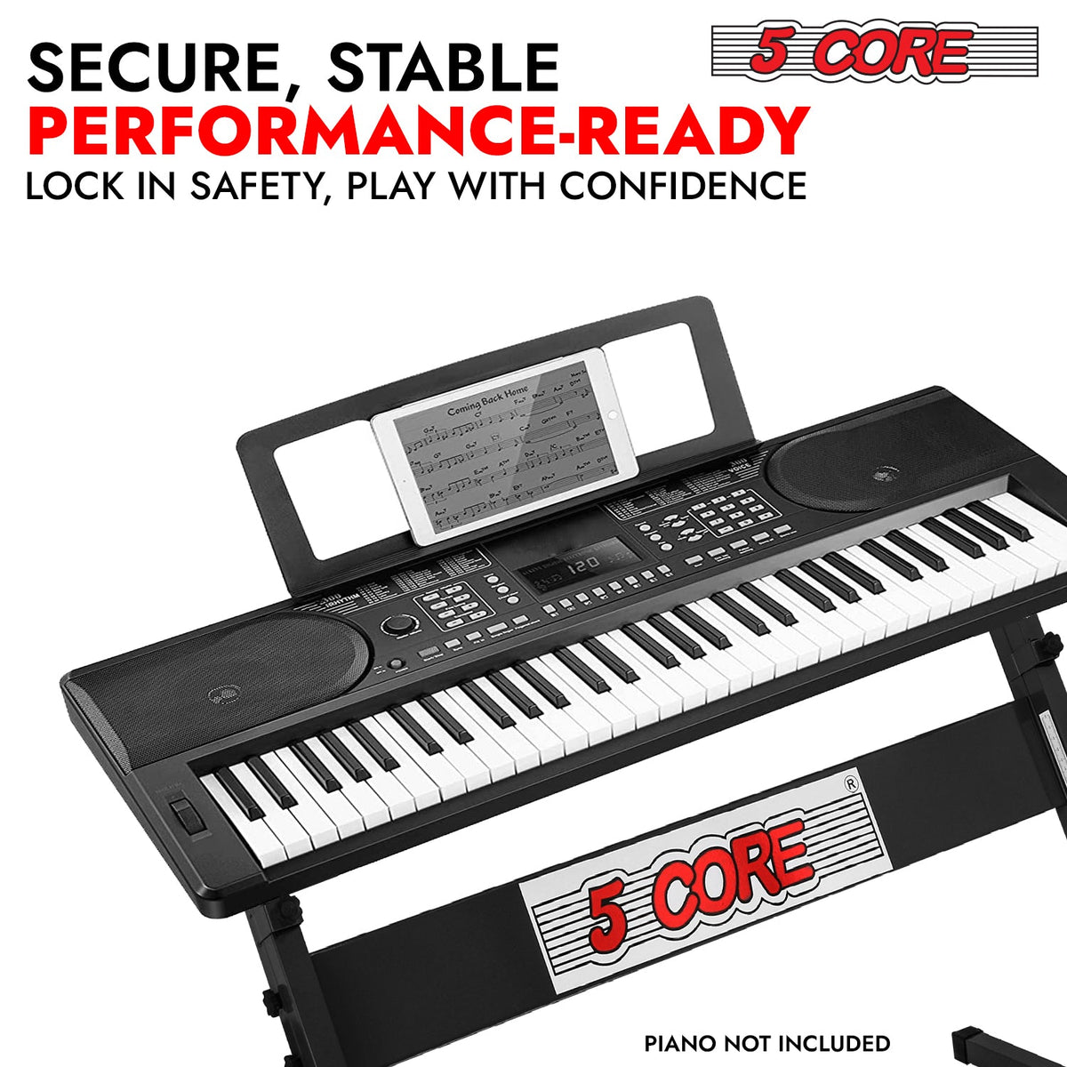 5 Core Keyboard Stand Z Style Height Adjustable Sturdy Piano Riser Lift Holder Stands-4